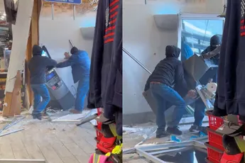 Pinnen in Littlefield betekent blijkbaar de hele pinautomaat meenemen