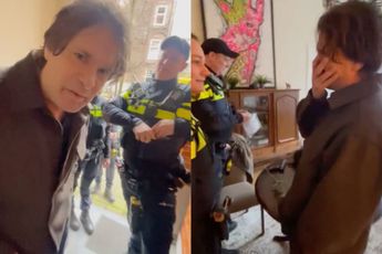 6 man politie bij Hans Teeuwen over de vloer om wapen uit ‘Femke Halsema’ video