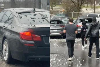 Als de hagelstenen in Missouri komen, dan komen ze ook hard