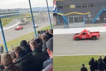 Dat is pech, motorkap van Dodge tijdens Hart voor Auto's ineens weg