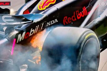 F1-minnend Nederland zet de wekker, auto Max Verstappen vliegt in de fik en valt uit
