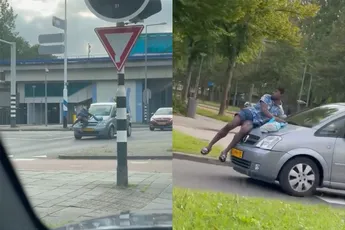 Iemand in Rotterdam heeft zeker zin in de zomer man