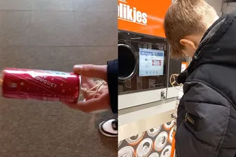 Proef op de som nemen of je meer statiegeld kan krijgen met blikje aan touwtje