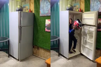 Vergeet de boekenkast, een koelkast met geheime deur heb je nodig in je leven