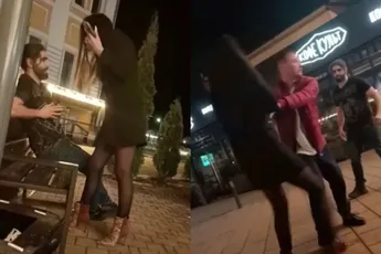 Zatte vrouw deelt er een uit en is dan verbaasd als ze wat terugkrijgt