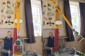 Help mijn man heeft een hobby: knappe metaalconstructie voor een speeltje