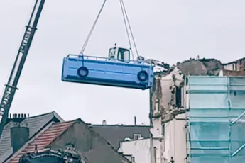 In België gaan sloopwerkzaamheden op z’n typisch Belgisch