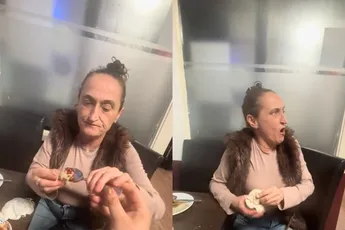 Lisa probeert hele hete chili olie