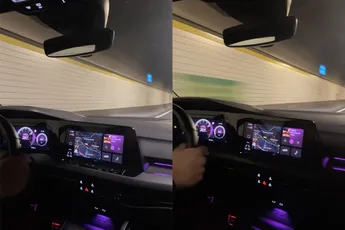 Waaghals rijdt met ruim 200 kilometer per uur door de Beneluxtunnel