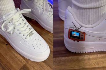 Bouw anders een mini-televisie in je Nike AF-1 sneakers