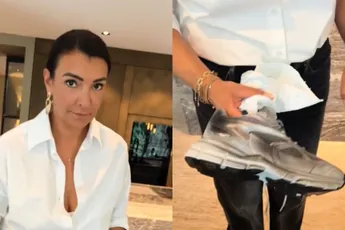 Velgenspray is klaarblijkelijk niet geschikt voor schoenen, mams!