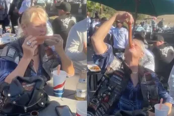 Biker Ol' Lady laat worst probleemloos verdwijnen en weer terugkomen