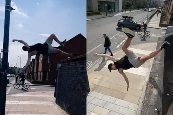 Parkour stunt van atleet Adam Marr ging gruwelijk mis