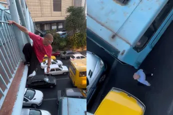 Buschauffeur laten schrikken in Teheran