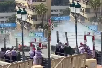 Bizarre beelden van crash van Sergio Perez tijdens Grand Prix van Monaco