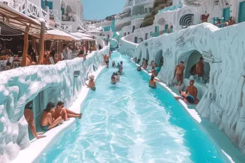 Mensen denken dat AI foto echt is en nu wil iedereen op vakantie naar Santorini in Griekenland