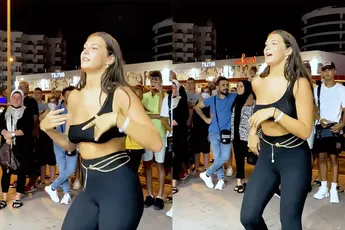 Turkse ijscoboer heeft z’n schatje van vanavond gevonden en danst met haar