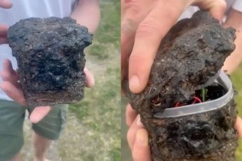 Russische viespeuk heeft wel een hele bijzondere steen ontwikkeld om te kunnen gluren