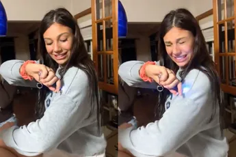 Trien stoot zichzelf omver met een stroomstootwapen