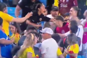 Gezellige derde helft tijdens Copa América: Spelers van Uruguay vechten met fans van Colombia
