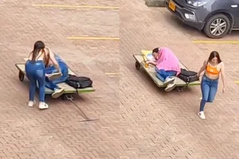 Colombiaanse griet moest weer aan de bak met haar zatte vriendje