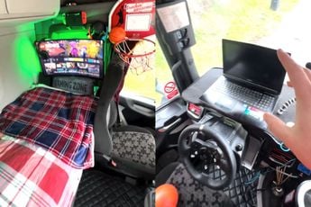 Trucker Liam weet precies hoe een gamekamer in een truck past