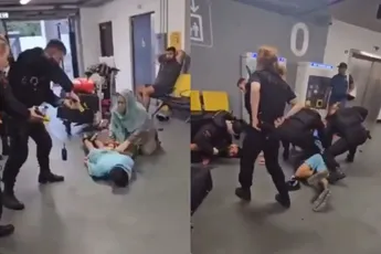 Schokkende beelden: Politiegeweld op Manchester Airport zorgt voor opschudding