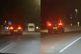 Bestuurder van zwarte Renault maakt er zooitje van ter hoogte van het Limburgse Mook