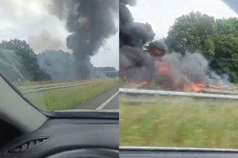 Vliegtuigje neergestort op A58 bij Sint Willebrord, piloot overleden