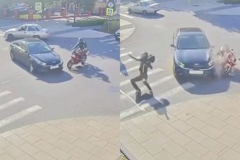 En zo kom je dus als motorrijder aan een kapotte schouder in Tsjerepovets