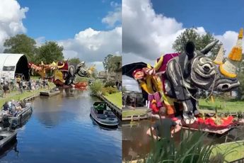 Maanden hard werken in één keer verloren: Gondel in Belt-Schutsloot valt in het water