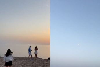 Mensen op Ibiza zien een UFO