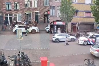 Gezellig matten op Nieuwe Beestenmarkt in Leiden, politie vindt het minder gezellig