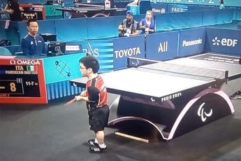 Tafeltennisspeler Seidenfeld wint, en dat heeft hij mede te danken aan een hulpstuk