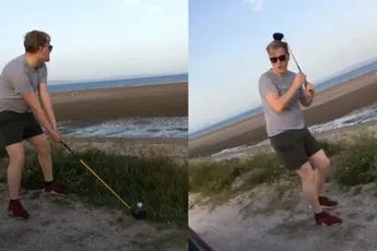 Geen driving range, toch een balletje meppen met alle gevolgen van dien