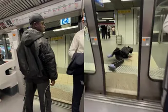 Man wordt onguur hard uit metro getrapt: 'Hoppa, wegwezen jij'