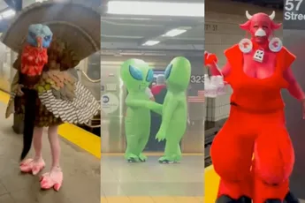 Halloween-compilatie 2024: Uitgedoste New Yorkers pakken ook gewoon de metro