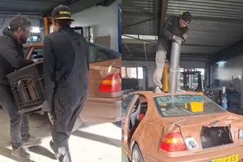 Hou de kou buiten, installeer een houtkachel in je auto