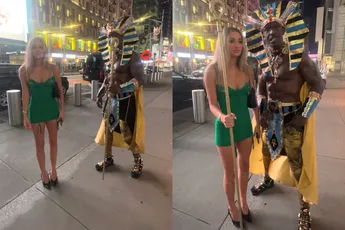 Straatartiest in New York gaat er vandoor met dame