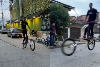 Verende voorvork blijft niet bij elkaar en dat heeft zo z’n effect voor stuntmannetje