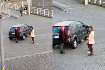 Dames hebben parkeerplek in Maastricht gevonden, maar daar mag je niet parkeren