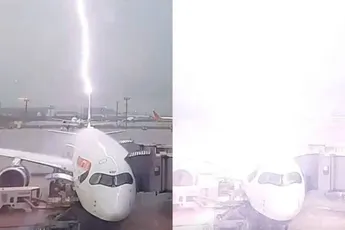 Blikseminslag op de staart van een British Airways A350: 6 uur vertraging