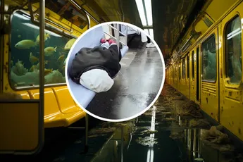 In New York is niks te gek, dus dit in de metro ook niet