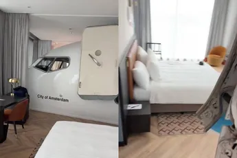 Slapen met een Boeing 737 in je kamer? Kan gewoon in Amsterdam