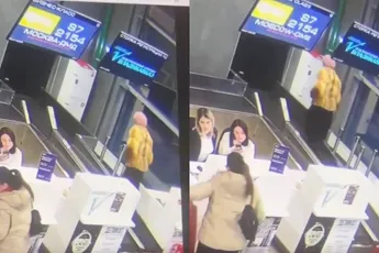 Vrouw heeft een ietwat aparte manier van boarden gevonden