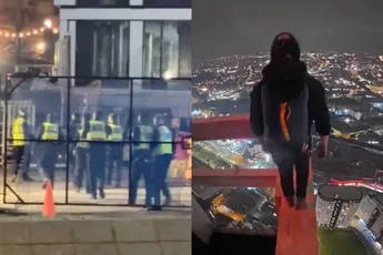 Basejumper in Londen weet de politie lekker bezig te houden