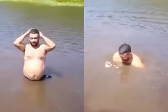 Man leert wijze les over zomaar iets uit het water trekken