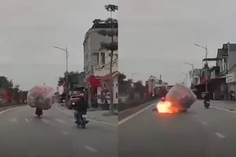 Vietnamees ballonnenmannetje was in één klap al zijn handelswaar kwijt