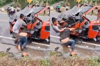 Taxichauffeur in Guatemala had wat bakkies op en dat zorgde voor de nodige problemen