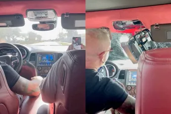 Snelste Jeep van het hele dorp, maar de hoodpinnetjes was hij even vergeten